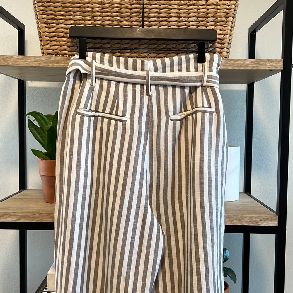 Madewell High-Rise Paper Bag Linen Blend Pant, 12 - Picture 8 of 13